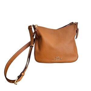 Coach Shay Crossbody Bag Saddle Tan Pebble Leather Gold Hardware C1648 Versatile
